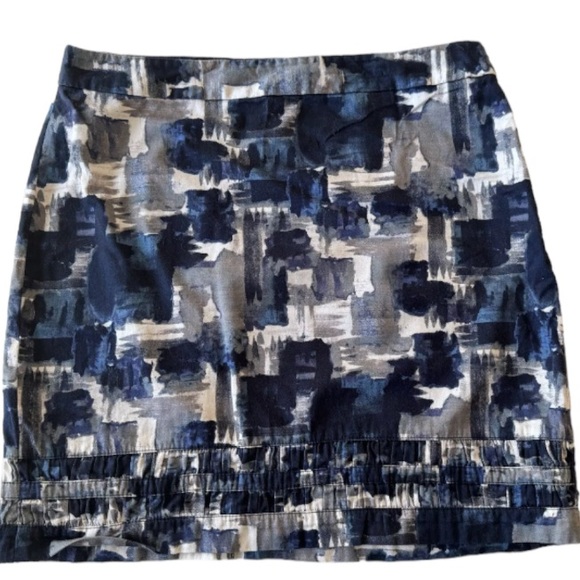 Ann Taylor Loft  blue/gray mini skirt - Picture 1 of 9
